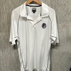 Adidas 2009 U.S. Senior Open Crooked Stick Classic White Polo with Black Trim- L